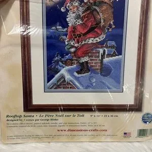 Dimensions Rooftop Santa Dimensions | Office | Dimensions Rooftop Santa Claus Stamped Cross ...
